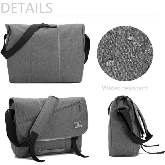 15.6 Inch Messenger Bag for Men/Women Crossbody Travel Satchel Bags Laptop Bag - Picture 3 of 7